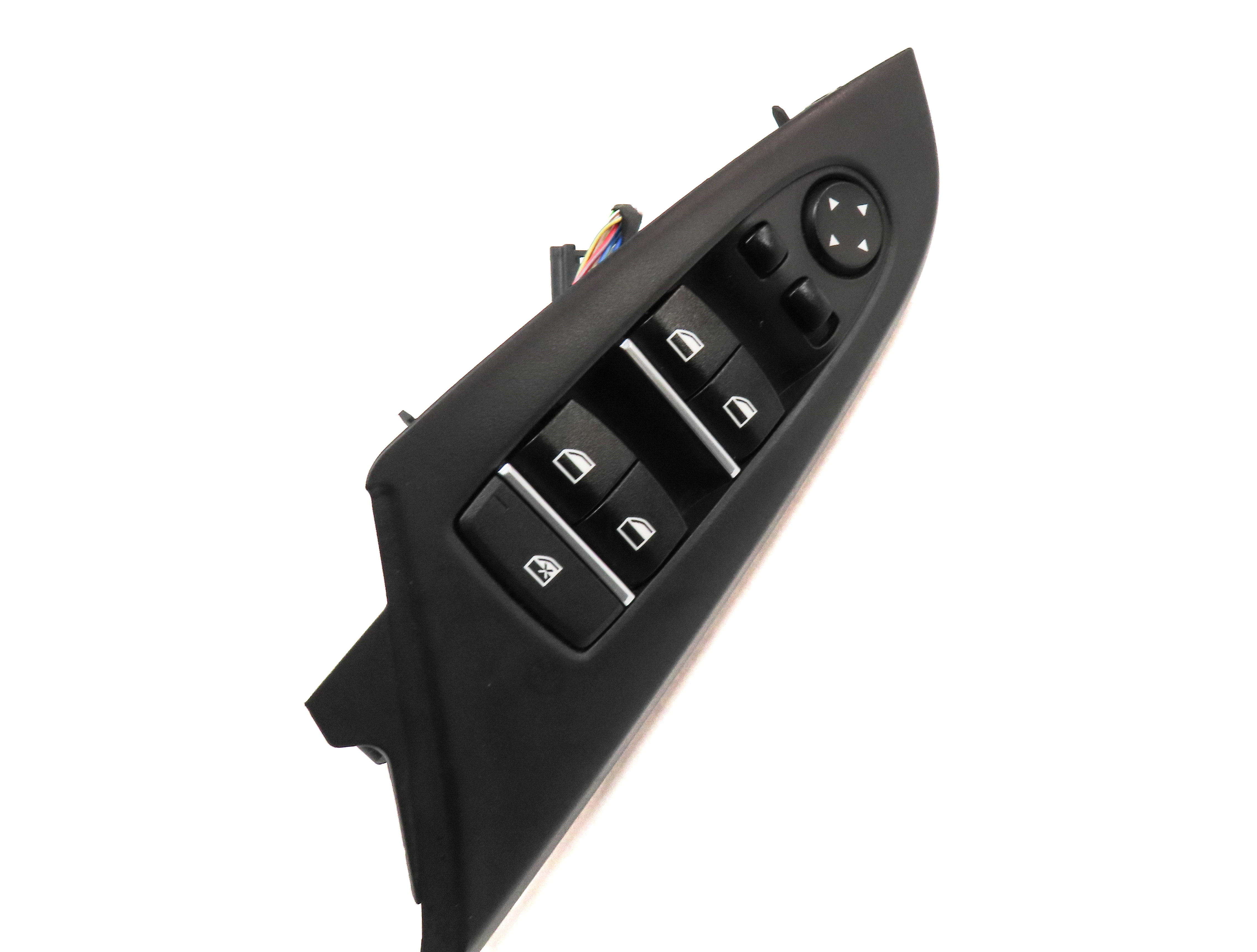 2014 BMW X3 (F25) FRONT LEFT DRIVER DOOR P-FOLD WINDOW SWITCH w/ TRIM (BLACK) — exact item pictured